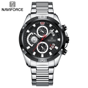 นาฬิกาควอตซ์ Naviforce 8021 รุ่นสั่งทำพิเศษ กันน้ำ สายสแตนเลส พร้อมปฏิทินและวันที่ สำหรับผู้ชาย - Product Image 1
