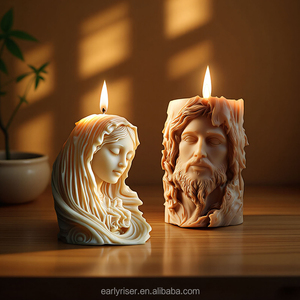 Early Riser Jésus Famille Moules Mary Moule 3D Bougie Moule Silicone Moule pour Résine Décoration de La Maison Moules - Product Image 3