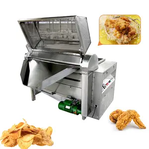 Industrial Electric Automatic French Small Bugle Gas Potato Chip Chicken Stir Fryer Price Deep Fry Machine