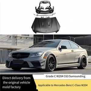 เหมาะสำหรับรถเบนซ์ C-Class W204 C63 ปี 2010-2014 ชุดแต่งรอบคันวัสดุเรซิ่นเต็มชุด พร้อมชุดแต่ง Facelift - Product Image 2