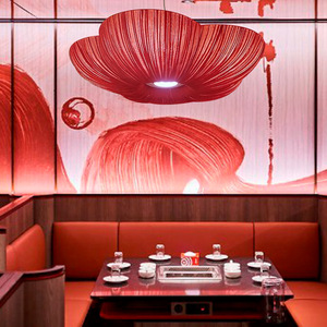 New Creative Pendant <b>Light</b> <b>Red</b> Flower Shape <b>LED</b> Chandelier For Restaurant Bar Hotel Decor - Product Image 5