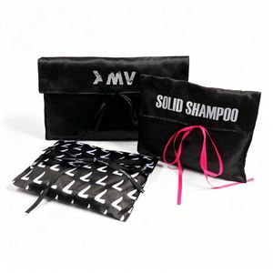 Pochette en soie sérigraphiée pour logo personnalisé, sac à main, portefeuille, emballage de perruques en satin, sac anti-poussière pour lingerie - Product Image 1