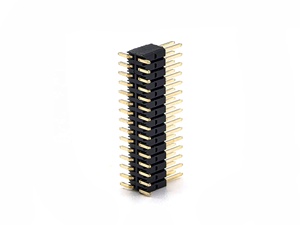 Conector de cabezal de PIN SMT de doble fila, paso de 1,27mm SQ0.4/0,46mm H2.5 + 2,5mm, carcasa de nailon de contacto de latón 2*15P para embalaje de tubo PCB - Product Image 4