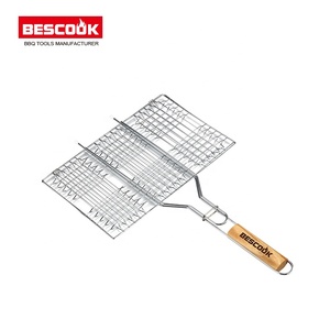 Pour Bescook Panier de barbecue en métal chromé de vente chaude pour panier de <span class=keywords><strong>kebab</strong></span> de cuisine extérieure en stock - Product Image 4