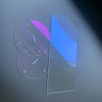 Panneau de verre saphir Corning Gorilla Glass ACG découpé sur mesure avec revêtement antireflet, lentille de fenêtre en verre optique flotté 91-99%