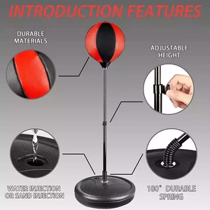 Nouvelle colonne de boxe verticale de balançoire à 360 degrés boule de poire <span class=keywords><strong>gonflable</strong></span> de vitesse de poinçonnage debout libre - Product Image 5