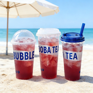 Vasos de Plástico PP Duro Desechables de 500/700 ml con Tapa y Pajita para Té Boba, Jugo, con Impresión de Logotipo Personalizado Cundao - Product Image 4