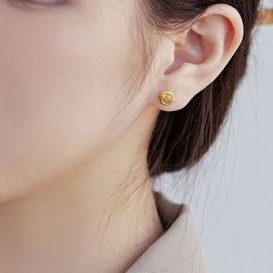 Nouveauté Dylam - Boucles d'oreilles en argent sterling massif avec zircone 5A et plaqué or 18 carats - Motif visage souriant - Product Image 4