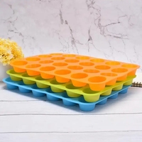 Moule en silicone 24 cavités Mini Cupcake Muffin Pan Cookie Ustensiles de cuisson Moule de cuisson Plateau Pâtisserie Gâteau Outils