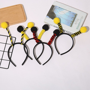 Serre-tête à tentacules d'abeille et boules de fourrure d'animaux pour enfants, accessoires de performance pour jeunes enfants et adultes pour fêtes, Nouvel An, Halloween - Product Image 3