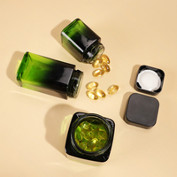 Bouteille en verre carrée personnalisée pour capsules, 60 ml, 150 ml, emballage en verre vide pour capsules, pilules, compléments alimentaires