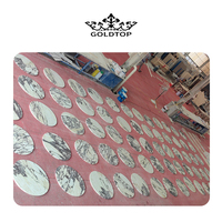 Goldtop OEM/ODM Calacatta Socle bas en marbre pour alto Table basse en marbre noble Table à thé Tables d'appoint en marbre pour salon de luxe