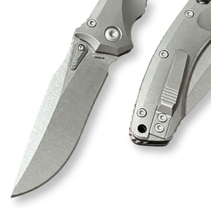 Cuchillo de doble hoja de alta calidad DIY Micro Tech Dragon Knife D2 de acero inoxidable OEM personalizable con mango de aluminio para camping, bolsillo y EDC 1 - Product Image 2