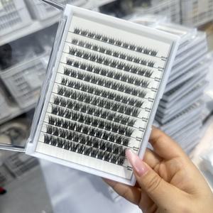 رموش عنقودية يدوية الصنع بشعار مخصص منفوش C حليقة صينية عنقودية رموش طويلة-للبيع بالجملة - Product Image 2