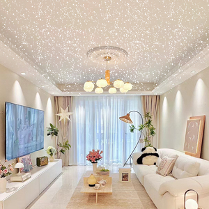 Plasterboard <b>Ceiling</b> <b>Tile</b> 2 X 4 Ft Starry Sky Effect Fiber Optic LED Lights Artistic <b>Ceilings</b> For Living Room Home Theater - Product Image 4