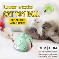 Juguete de Bola Láser para Mascotas con Diseño Transfronterizo, Alivio de la Ansiedad, Entrenamiento, USB, Evitación Inteligente de Obstáculos y Colgante Reemplazable