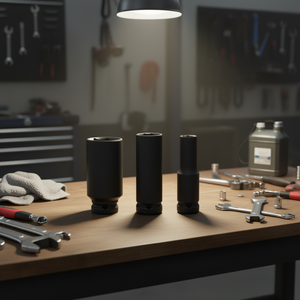 Juego de llaves de impacto largas Fervi de 1/2 pulgada para reparación automotriz - Product Image 3