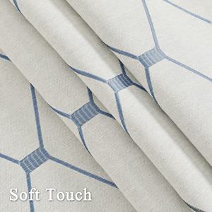 Thêu kết cấu nặng Rèm cửa với rô mô hình trang trại cửa sổ Grommet valances cho phòng khách - Product Image 6