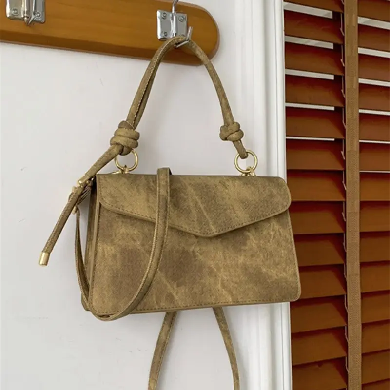 Новинка, Винтажная летняя маленькая квадратная сумка, простая модная сумка с косой полосой на одно плечо, размазанная градиентная расцветка
