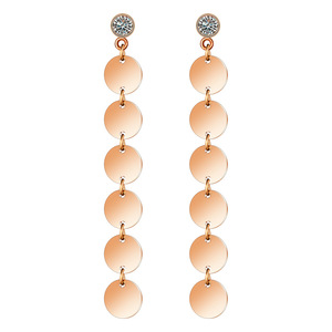 Pendientes Largos Geométricos de Estilo Europeo Americano, en Oro y Oro Rosa, de 62 mm, de Acero Inoxidable, para Fiestas, Joyería de Moda para Mujer - Product Image 5