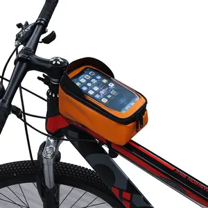 OEM/ODM 500D/PVC Tas Sepeda Stang Bersepeda Luar Ruangan Tas Sepeda Gunung Bersepeda Tahan Air Tas Setang Sepeda Tas Telepon Sepeda