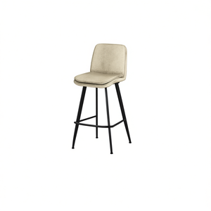 Sgabello da Bar HLR-2 con Telaio in Metallo Bianco, Quattro Gambe, Design Moderno e Contemporaneo, Arredamento Bar Stabile per Uso Commerciale - Product Image 1