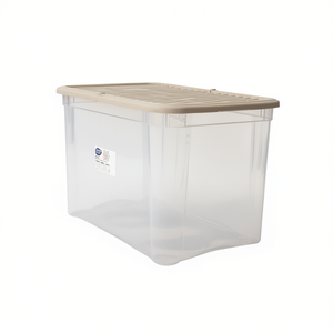 Boîte de rangement Marea 570x390x360mm en plastique PP avec couvercle transparent, empilable, capacité 20-35L, design minimaliste pour l'organisation de la maison - Product Image 1