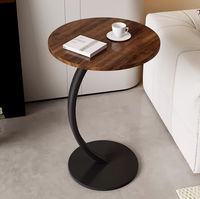 Table d'appoint ronde simple et compacte pour salon et salle à manger, idéale pour les petits appartements et maisons, table basse avec quelques coins