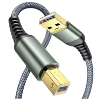 Câble USB 2.0 tressé en nylon de 2 m pour imprimante et MIDI (connecteurs plaqués or) |   Chine