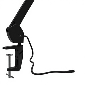 Soporte de Micrófono Ajustable en Altura JIALI OEM, Metal+Plástico, Negro, Fácil Instalación, el Mejor Soporte de Micrófono con Abrazadera de Escritorio - Product Image 3