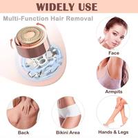 Epilator Elektrik 2-in-1 Isi Ulang untuk Wanita, Pencukur Wajah Portabel, Pemangkas Alis, Penghilang Bulu Bibir, Tubuh, dan Wajah, Dapat Disesuaikan