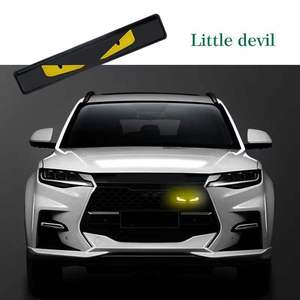 SKYEARTH Emblema LED Iluminado para Parrilla Delantera de Automóvil, Ojo de Diablo RGB Amarillo, Doble Color, 12V, Nueva Luz Decorativa para Auto, Universal - Product Image 5