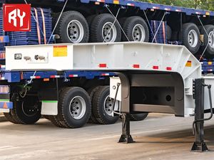 Semirremolque de Cama Baja de 12 Ruedas, 3 Ejes, de Acero, para Transporte de Contenedores, en Oferta - Product Image 2