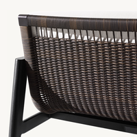 Ensemble de chaises longues et de canapés d'extérieur en aluminium moderne MESA, personnalisable en blanc, résistant aux intempéries, pour hôtel et jardin