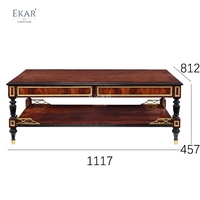 Meubles de salon de style design classique table basse en bois massif