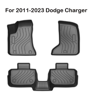 Personnalisé pour Dodge Charger RWD 2023-2011 <span class=keywords><strong>Chrysler</strong></span> <span class=keywords><strong>300</strong></span> RWD 2023-2011 Protection tous temps TPE imperméable antidérapant tapis de sol de voiture - Product Image 2