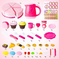 DIY coupe gâteau d'anniversaire décoration semblant jouer ensemble jouets pour enfants cuisine jouer nourriture jouets