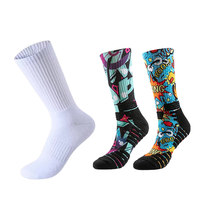 Chaussettes mi-mollet en coton blanc conceptions de sublimation nouveauté personnalisée fou drôle impression 3D à motifs chaussettes mi-mollet