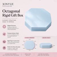 Boîte cadeau hexagonale haut de gamme en papier kraft avec revêtement UV, boîte à bijoux personnalisée en gros avec fermeture magnétique, disponible en plusieurs couleurs