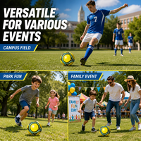 Ballons de football Aiju personnalisés avec logo, en PVC, cousus à la machine, taille 4/5, durables, de haute qualité, pour les sports d'équipe et les divertissements