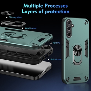 Funda de teléfono híbrida TPU PC a prueba de golpes con soporte de anillo para <span class=keywords><strong>Samsung</strong></span> <span class=keywords><strong>Galaxy</strong></span> A56 A26 A36 A16 A06 S25 <span class=keywords><strong>Ultra</strong></span> S24 FE M55 M15 - Product Image 2