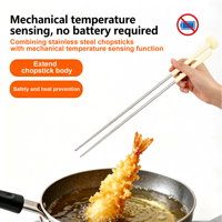 Thermomètre pour friture avec sonde en acier inoxydable 304, 0-300 ° Sonde de température d'huile mécanique C pour la friture et la cuisine