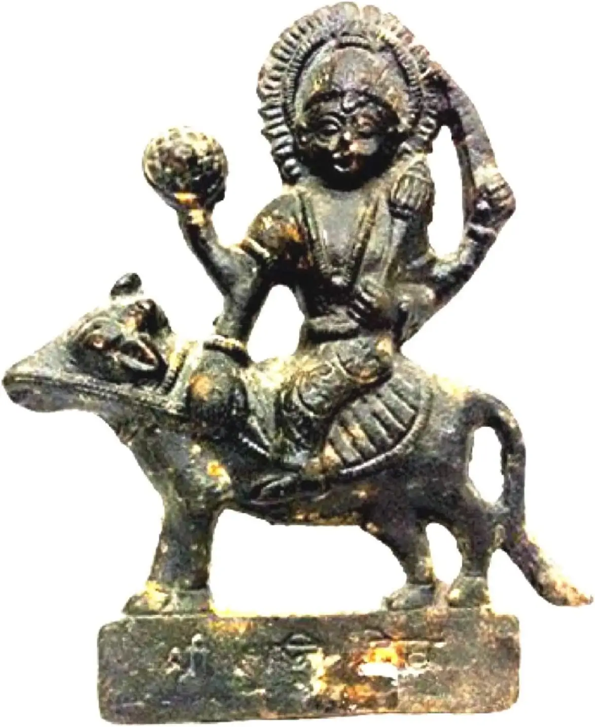 Art abstrait anges bouddha Shani Dev Statue en fer pur supprimer Saturne mauvais effet Design fin et Art décoratif pouce pour la bénédiction