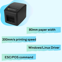 Venta caliente 80mm Impresora térmica de recibos de escritorio POS con interfaz USB + LAN Fábrica en stock Compatible Windows Linux Android