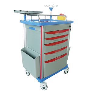 Chariot médical portatif de chariot d'urgence de meubles de clinique d'hôpital chariot d'infirmière bon marché - Product Image 4