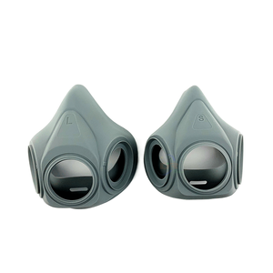 OEM masker <span class=keywords><strong>Gas</strong></span> Respirator silikon setengah wajah Kustom bantalan silikon masker cpap - Product Image 4