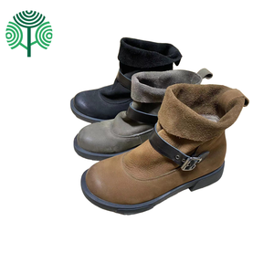 Bottines Chelsea pour femmes en cuir de vachette 100% daim, grande taille, style rétro, talon épais, chaussures pour femmes, logo personnalisable - Product Image 2