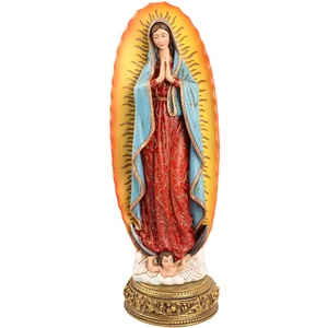Artesanías de resina personalizadas-Base de cajón de estatua de Nuestra Señora de <span class=keywords><strong>Guadalupe</strong></span> figuras religiosas para iglesia para decoraciones navideñas - Product Image 6
