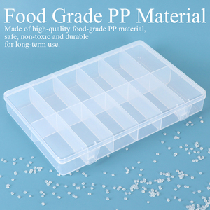 SUNSHING Food Grade Clear Plastic Candy Containers with Grid Waterproof Carp Fishing Tackle Storage Box Sturdy Lure Case - Product Image 3