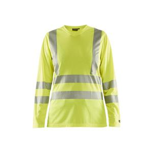 BLAKLADER - 348510133300XXL Women's <b>Hi</b>-<b>Vis</b> <b>t</b>-<b>shirt</b> long sleeve Yellow - EAN 7330509645314 <b>HI</b>-<b>VIS</b> WORKWEAR - Product Image 1